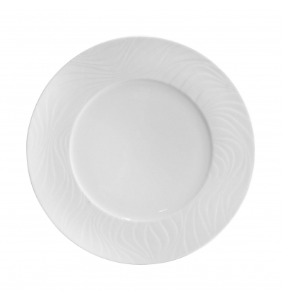 Plato pan porcelana Blanco con borde relieve Waves 16 cm. B230 (24 unidades)