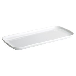 Bandeja rectangular de porcelana Blanco Roma 32X14.5X1.5 CM. B1409 (6 unidades)