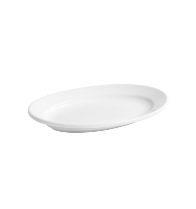 Bandeja oval de porcelana Blanco Festino 24.5x17.5x3 cm. B1925 (6 unidades)