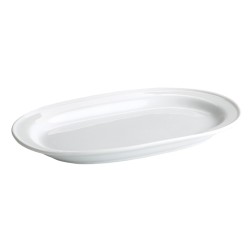 Bandeja oval de porcelana Blanco Classic 34X21X3 CM.. B2321 (6 unidades)