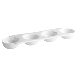 Bandeja compartimentada en 4 boles porcelana Blanco 31X9X3 CM.. B2600 (6 unidades)