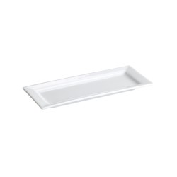 Bandeja porcelana Blanco Cairo 25X10.5X1.5 CM. . B2611 (48 unidades)