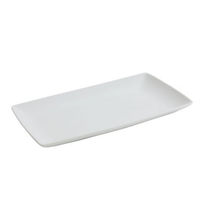 White Porcelain Tray Algarve 34x22x3 cm. B4274 (12 units)
