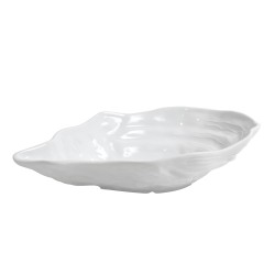 Bol porcelana Blanco aspecto concha de mar Huitre 29x17x6 cm . B1967 (6 unidades)