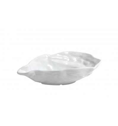 Bol porcelana Blanco aspecto concha de mar Huitre 19x11x4.5 cm. B1968 (6 unidades)