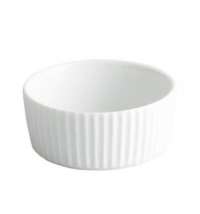 Bol mini estriado de porcelana Blanco 5 CL.Ø 6X2.5 CM.. B2198 (192 unidades)