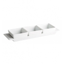 Boles con bandeja bandeja (3 boles). Bandeja: 30X9X2 CM. Bol: 8X8X3.5CM. B2359 (24 unidades)