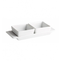 Boles con bandeja bandeja (2 boles). Bandeja: 22X9X4 Bol: 8X8X3.5 CM. 10 CL.-B2360 (36 unidades)