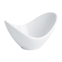 Bol mini barca redondo de porcelana Blanco Katy 5cl. 10x7x6cm. B4136 (72 unidades)