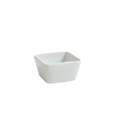 Bol mini cuadrado de porcelana Blanco Orion 7x7x3.5cm. B4268 (72 unidades)