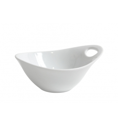 Bol apilable porcelana Blanco (asa con agujero) Perpignan 23cl. 14.5x12x6.5 cm. B4286R (6 unidades)