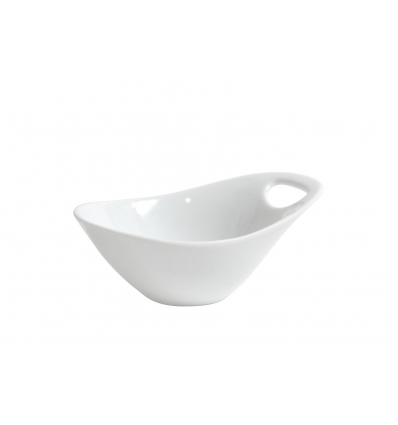 Bol apilable porcelana Blanco (asa con agujero) Perpignan 9cl. 11.5x8x4.5 cm. B4288R (6 unidades)