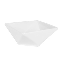 Bol mini rombo de porcelana Blanco 9x9x4cm. B4308C6 (48 unidades)