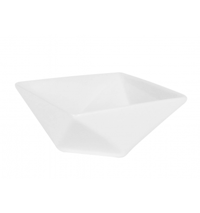 Bol mini rombo de porcelana Blanco 9x9x4cm. B4308C6 (48 unidades)