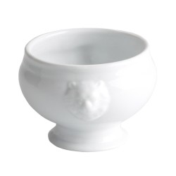 Bol mini con cabeza de león porcelana Blanco 11X9 CM. 44 CL.. B811 (48 unidades)