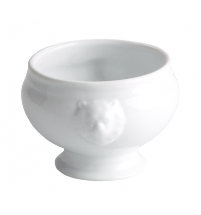 Bol mini con cabeza de león porcelana Blanco 11X9 CM. 44 CL.. B811 (48 unidades)