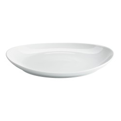Plato llano steak porcelana Blanco Bordeaux 30x28x3.7 cm (6 unidades)