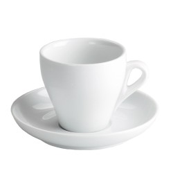 Taza de café moka cónica con platillo incluido Roma Ming Ventana 7,5 cl (plato 13X2 CM.). B4162 (12 unidades)