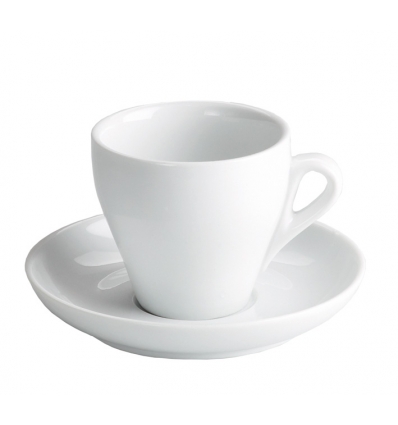 Taza de café moka cónica con platillo incluido Roma Ming Ventana 7,5 cl (plato 13X2 CM.). B4162 (12 unidades)