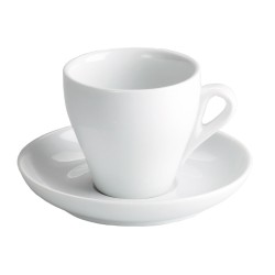 Taza de café cappucino cónica con platillo incluido Roma Ming Ventana 16 cl (plato 13.8X2.3). B2093 (12 unidades)