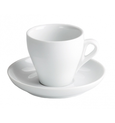 Taza de café cappucino cónica con platillo incluido Roma Ming Ventana 16 cl (plato 13.8X2.3). B2093 (12 unidades)