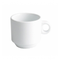 Taza de café capuccino apilable porcelana Blanco Iris 21cl. 7.5x7.5CM. B4102R (12 unidades)