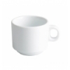 Taza de café cortado apilable porcelana Blanco Iris 12cl. 6.5x6cm. B4103R (12 unidades)