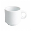 Taza de café moka apilable porcelana Blanco Iris 6cl. 5.5x5.5 cm. B4104R (48 unidades)