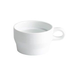 Taza café capuccino apilable porcelana Blanco 18cl. ALPES 9x5.5cm. B4117R (12 unidades)