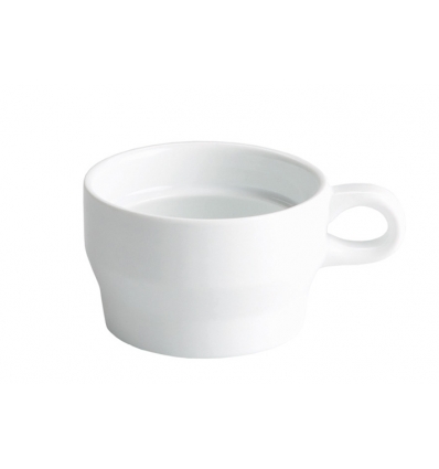 Taza café capuccino apilable porcelana Blanco 18cl. ALPES 9x5.5cm. B4117R (12 unidades)