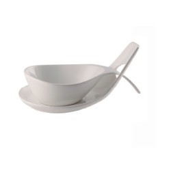 Cuchara china de presentación en porcelana, 21.8 cm. |Hostelería| 6 uds