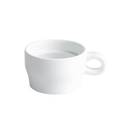 Taza café cortado apilable porcelana Blanco 10cl. ALPES 7x4.5 cm. B4118R (12 unidades)