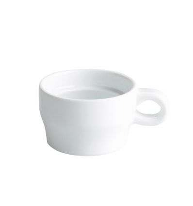 Taza café cortado apilable porcelana Blanco 10cl. ALPES 7x4.5 cm. B4118R (12 unidades)