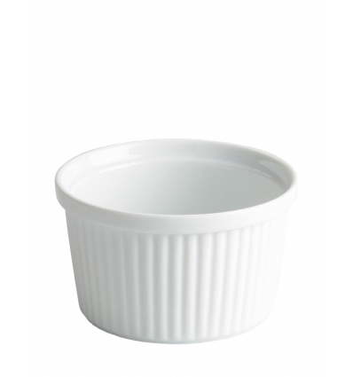 Ramequín apilable porcelana Blanco estriado Evos 6X3 CM. B1635R RAMEQUIN (240 unidades)