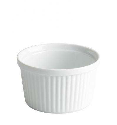 Ramequín apilable porcelana Blanco estriado Evos 7X4 CM. B2035R RAMEQUIN (200 unidades)