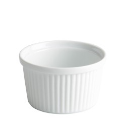 Ramequín apilable porcelana Blanco estriado Evos 8X4.5 CM.. B2036R RAMEQUIN (120 unidades)