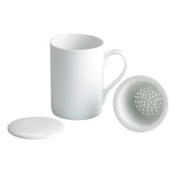 Taza para infusiones porcelana con tapa y filtro 27 CL. 7.5X11 CM.5. B2071 (6 unidades)