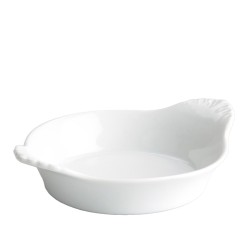 Plato para huevos con asa porcelana Blanco Septiembre 15X11X3.5 CM.. B2106 (96 unidades)