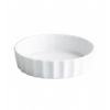 Plato degustación aperitivo con forma de molde de tarta porcelana Blanco Ø12X3.5CM. . B2135 (120 unidades)