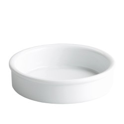 Plato degustación aperitivo con forma redonda para crema catalana porcelana Blanco Ø12X3 CM.. B2240V (120 unidades)