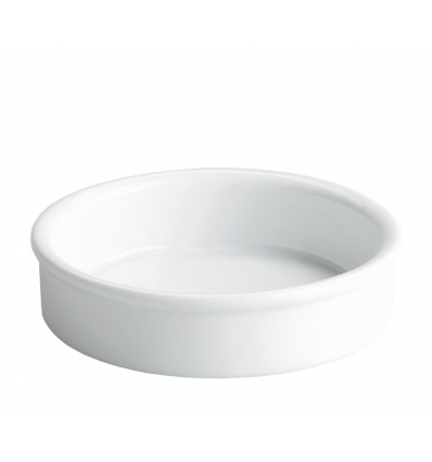 Plato degustación aperitivo con forma redonda para crema catalana porcelana Blanco Ø12X3 CM.. B2240V (120 unidades)