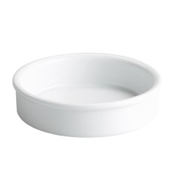 Plato degustación aperitivo con forma de cazuelita porcelana Blanco Classic Ø 16CM. B2331 (36 unidades)
