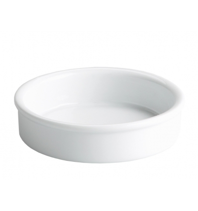 Plato degustación aperitivo con forma de cazuelita porcelana Blanco Classic Ø 16CM. B2331 (36 unidades)