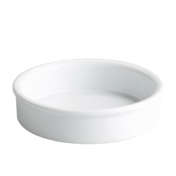 Plato degustación aperitivo con forma de cazuelita porcelana Blanco Classic Ø 13,5 CM. B2332 (60 unidades)