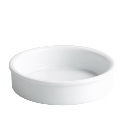 Plato degustación aperitivo con forma de cazuelita porcelana Blanco Classic Ø 13,5 CM. B2332 (60 unidades)