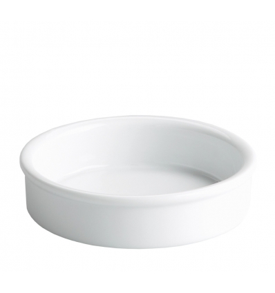 Plato degustación aperitivo con forma de cazuelita porcelana Blanco Classic Ø 8,5 CM. B2333 (120 unidades)