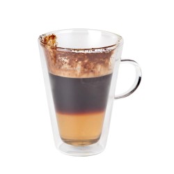 Taza mug doble pared vidrio borosilicato Jùpiter 28cl. Ø 8.5x11.5 cm. B803002 (6 unidades)