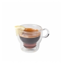 Taza café doble pared vidrio borosilicato Uranus 12cl. Ø 7x6.5 cm. B803005 (6 unidades)