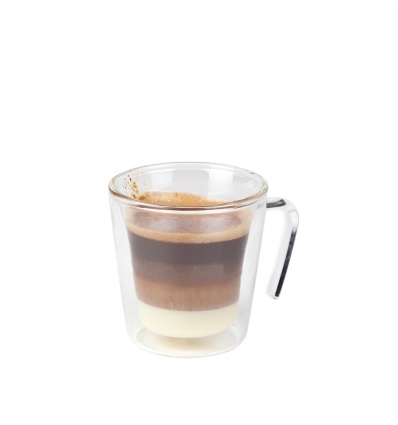 Taza café doble pared vidrio borosilicato Mercury 12cl. Ø 6.5x7 cm. B803008 (6 unidades)