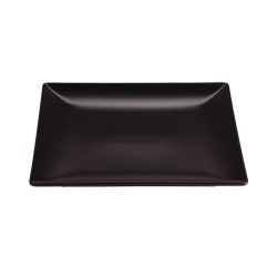 Plato postre cuadrado Negro stoneware Ming II 18x18x1.7 cm. B2772 (6 unidades)